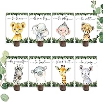 3 Piece Jungle Safari Tablecloths - Animal Print Table Covers 108x54 Inch, Sage Green Baby Shower & Birthday Decor