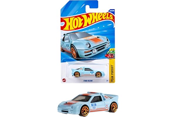 ホットウィール(Hot Wheels) ベーシックカー フォード RS200 乗り物おもちゃ ミニカー 3歳から ブルー JFN79