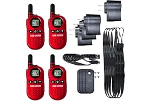 BLUE CENTURY ブルーセンチュリー 国内メーカー 超小型 特定小電力 トランシーバー BC-20 Chanty RED (シャンティ レッド) 充電器/ベルトクリップ等付属 インカム 総務省技術基準適合商品 技適マーク有 (本体4台セット)