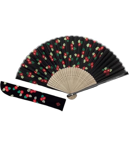 Amazon.co.jp: 京佑 シルク製 扇子 袋付き 鞠 兎 約21cm まり