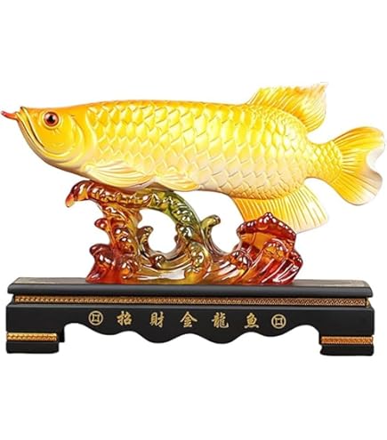 Amazon.co.jp: [AiO JAPAN] 置物 アロワナ 招財龍魚 (しょうざいりゅう