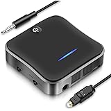 WSKY Bluetooth 5.0 トランスミッター レシーバー 受信機 送信機 一台二役 aptX HD aptX LL対応 2台同時接続 高音質 低遅延 低ノイズ RCA AUX SPDIF接続 26時間連続作動(MAX) …