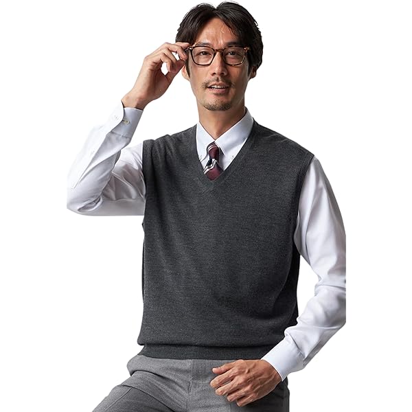 Amazon | [ビームスプラス] S/S ニット・ニットベスト Jamieson's 別注