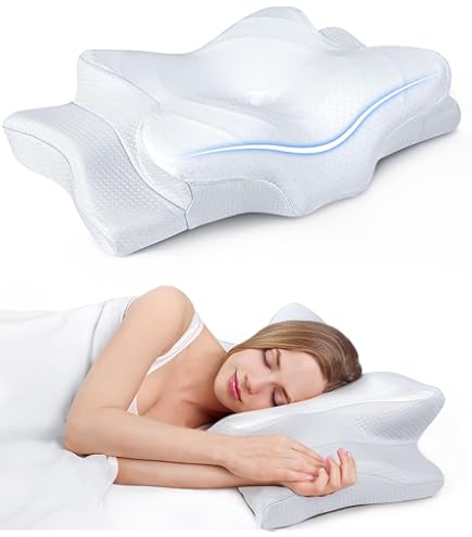 Cervical Pillow for Pain Relief, Ergonomic Pillow for Sleeping on