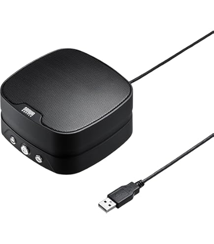 Amazon.co.jp: サンワサプライ WEB会議小型スピーカーフォン(2台連結