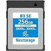 Nextorage 日本メーカー CFexpress 4.0 Type B 256GB メモリーカード 静止画 4K 動画 B3SE | 最大読み取り速度3900MB/秒、最大書き込み速度2000MB/s、高速連続撮影、8K、富士フイルム、パナソニッ