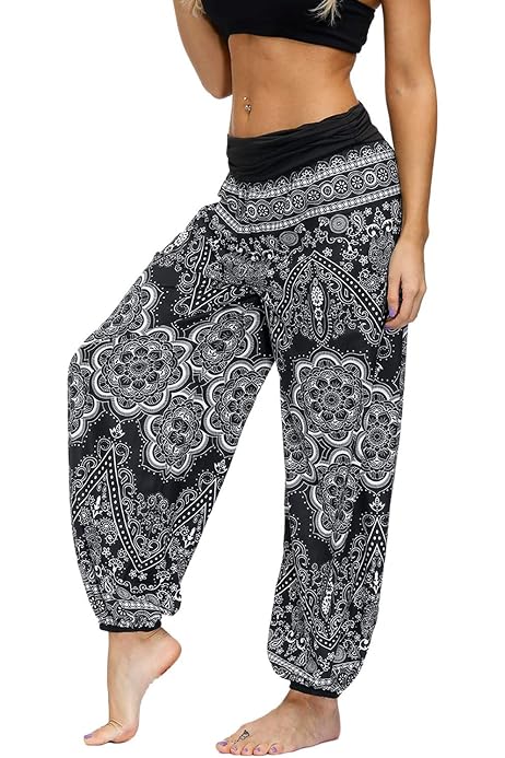 Lu's Chic Women's Boho Pants Harem 