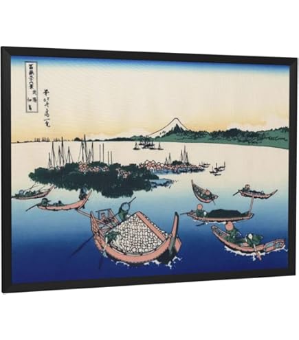 Amazon.co.jp: f20240206018〇富嶽三十六景 葛飾北斎筆 駿州江尻 古法