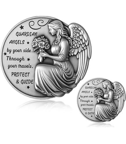 AngelStar 15682 Medaglietta Con Clip Per Aletta Parasole – Scritta "Daughter - Guardian Angels" (6,35 Cm) – Regalo Per Figlia