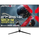 【Amazon.co.jp限定】JAPANNEXT 27インチ IPSパネル搭載 120Hz/1ms(MPRT)対応 4K(3840×2160)解像度 ゲーミングモニター JN-iA27G120U2 HDMI2.1 DP sRGB:100% HDR4