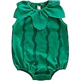 Amazon Co Jp 帽子付 スイカ ロンパース 着ぐるみ ６０ｃｍ ７０ｃｍ ８０ｃｍ ベビー コスチューム きぐるみ キグルミ 服 ファッション小物