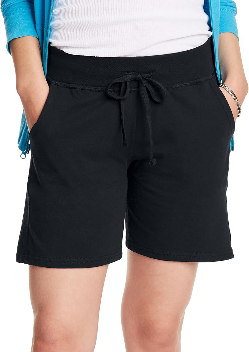Hanes Women's Jersey Short, Black 