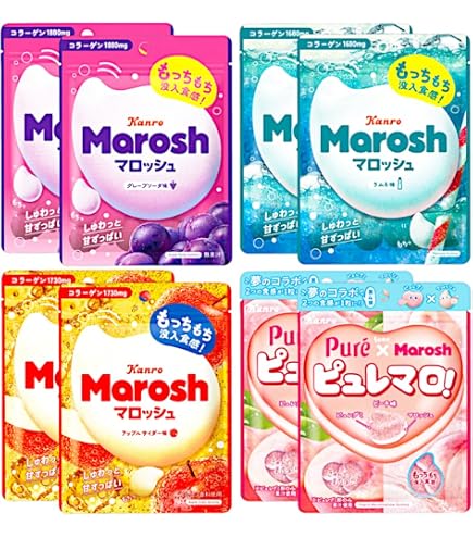 Amazon | カンロ マロッシュ メロンソーダ 46g×8個 | カンロ | グミ 通販