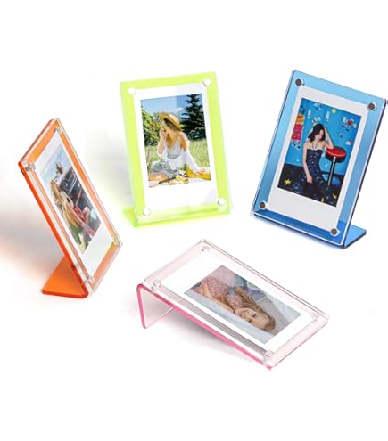 WINKINE Acrylic Fridge Magnetic Frame 2x3, 12 Pack Iridescent
