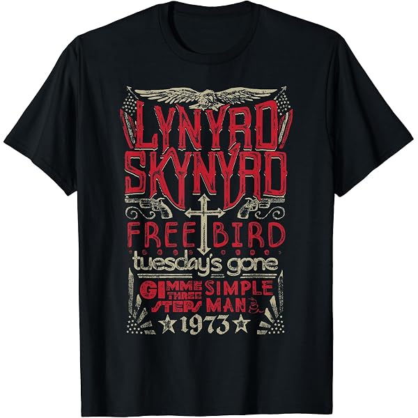 Amazon | Lynyrd Skynyrd ロゴ フリーバード歌詞 クラシックロック 70