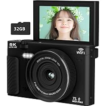 Amazon.co.jp: デジカメ5K録画 7500万画素 スマホに送れる Wi-Fi機能