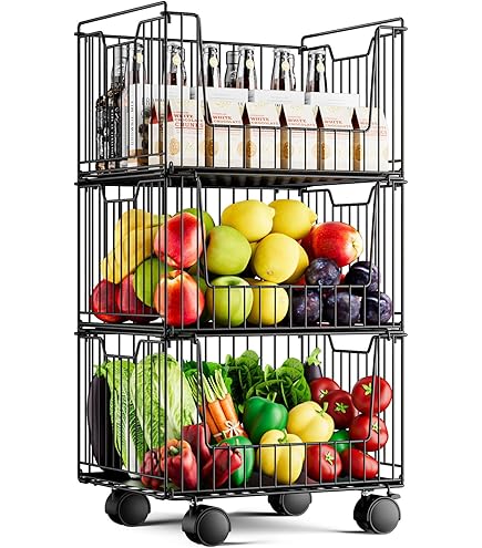 Harloon 2-Pack Mesh Rolling File Cart – Hanging File Organizer With Wheels – 15x13x10 Inch Foldable Storage Box For Office, Mailroom, Classroom