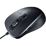 サンワサプライ(Sanwa Supply) 有線Type-CブルーLEDマウス(5ボタン・静音タイプ) MA-BLC156BK