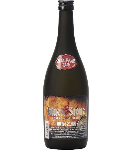 Amazon.co.jp: 秋田県醗酵 酒粕焼酎 ブラックストーン 41度 5年貯蔵 瓶