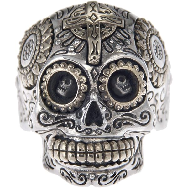 Amazon.co.jp: [goodvibrations] シルバー925 メキシカンスカル リング
