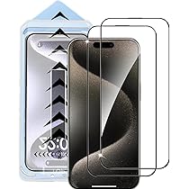 Amazon | 【 2枚セット ガイド枠付き一体型 】iPhone 15 / 14