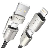 RAVIAD 4in1 充電ケーブル マルチ 3A USB Type C ケーブル iPhone 充電コード 60W PD USB C ライトニング充電コード usb-c 高速充電 タイプc 充電ケーブル タイプc ライトニング iPhone16/15/14/13ProMax/12mini/11/XR/XSMax, GalaxyS24/S23,Xperia,Huawei,Xiaomi-2M