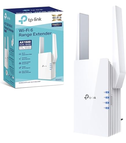 TP-Link RE780X AX3000X WiFi 6 WLAN versterker repeater (dual-band 2402 MBit/ s 5 GHz 574 MBit/s 2,4 GHz, MU-MIMO, Gigabit poort, compatibel met alle WLAN-routers TP-Link RE780X AX3000X WiFi 6 WLAN versterker repeater (dual-band 2402 MBit/ s 5 GHz 574 MBit/s 2,4 GHz, MU-MIMO, Gigabit poort, compatibel met alle WLAN-routers