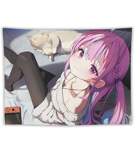 Amazon.co.jp: まかろん大帝 湊あくあB2タペストリー C96 ホロケット