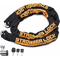 STRONGER LOCK Uロック＆チェーンロックセット カギ1本で2つのロックを管理_ストロンガーチェーンロック2
