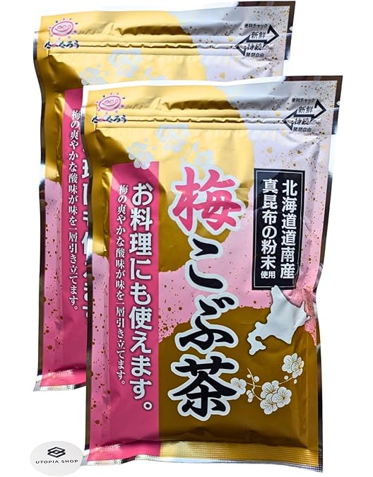Amazon.co.jp: 北海道道南産まこんぶ 梅こぶ茶 52g×2袋 前島食品 梅