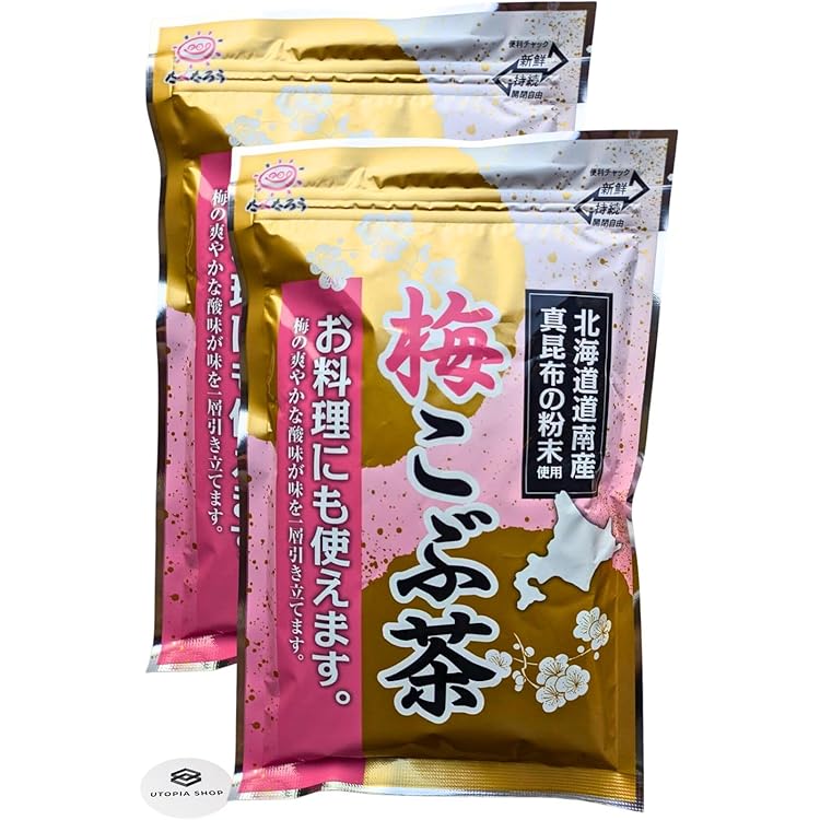 Amazon.co.jp: 北海道道南産まこんぶ 梅こぶ茶 52g×2袋 前島食品 梅