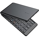 iClever Bluetooth キーボード 折りたたみ式 ワイヤレス ブルートゥース キーボード マルチペアリング 軽量 薄型 レザーカバー 財布型 充電式 スマホ用 iPad用 スタンド付 日本語説明書 iOS/Android/Windows対