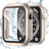 Puptoya for アップルウォッチ 防水 カバー 40mm Apple Watch用 ケース Series 6 5 4 SE3 SE2 あっぷるうぉっち 保護 バンパー タッチ感度が高い 耐衝撃 ガラスフィルム 装着簡単 iWatch 40mm