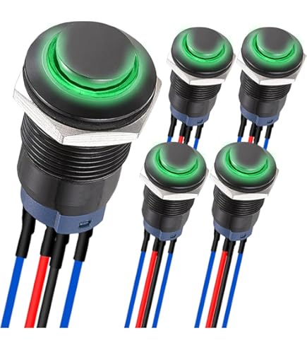 Amazon.co.jp: Moechando ネオンランプ付き電源スイッチ LED付き