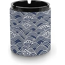 和風灰皿（値下げ再出品） Amazon.co.jp: 灰皿 和風 雲 和柄 波 はいざら PUレザー Ashtray 円筒
