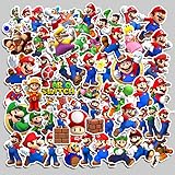 Nessisland forマリオステッカー セットアニメ マリオ キャラクター ステッカー 手帳 防水 萌えグッズシール DIY キャリーケース スケボー スマホ 車子供 学生 高精細画像 5-8cm 記念日 ギフト 誕生日 贈り物 150枚セッ