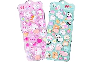 Skyfind 3Dシ ール シール ぷくぷく 立体 | おしりぷにぷに 夜光 ウォーター 手帳 可愛い 日記帳 DIY デコ キラキラ 女の子向け 携帯電話飾り 手芸用品 贈り物 (おしりぷにぷにシール2枚)