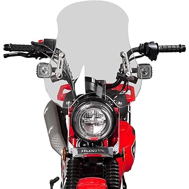 バイク用クリアピンク風防 取り付け金具付き バイク スクリーン 風防 ショート 取付簡単 原付 スクーター