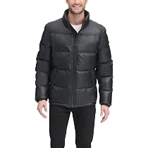 DKNY Men's Faux Leather Quilted Ultra 