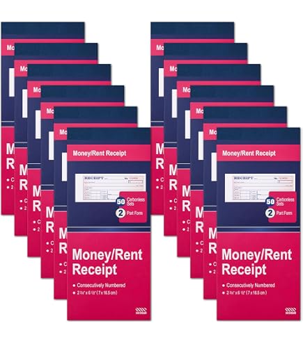 Adams® Money/Rent Receipt, 2-Part, 2-3/4" X 5-3/8", White-847944