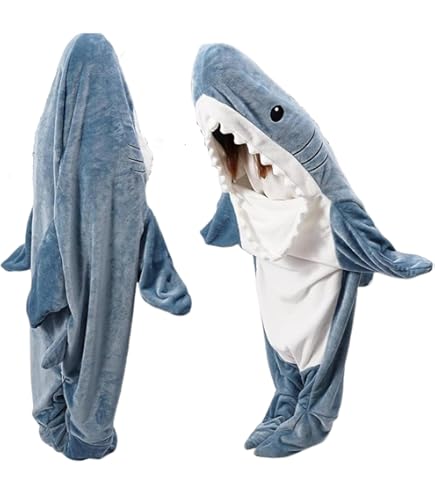 Amazon.co.jp: INEOUT サメのぬいぐるみ動物ブランケット 寝袋 大人用