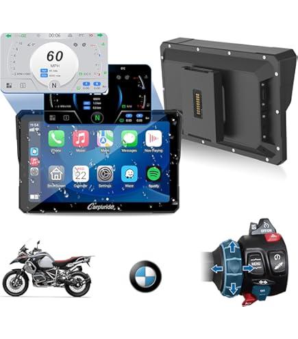 Carpuride W702B Motorcycle Carplay Screen for BMW R1200GS