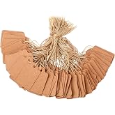 Lznnnnni 値札タグ 100枚 22*35mm クラフトタグ 値札 菓子屋/ギフトラベル/結婚式/パーティー/撮影用/手土産など 長方形 荷札 無料の麻糸