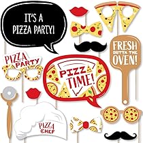 Lide Road Pizza Party Tablecloth Set - 2 Pack Disposable Plastic Covers, 54x87 Inch, Pizza Theme Decor
