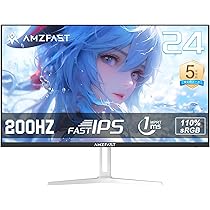 美品24インチ 260hz ゲーミングモニター 白色 Pixio PX248 Wave White ゲーミングモニター PX248WAVEW