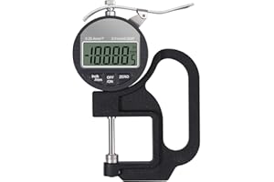 Neoteck デジタルシックネスゲージ 厚さ測定器 デジタル厚さ測定器 精度0.01mm 測定範囲0〜25.4mm アルミ合金製 LCD大型液晶画面 高精度厚み測定器