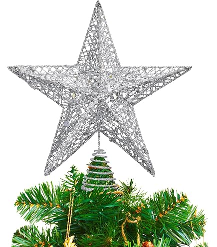 Amazon.co.jp: Lurrose クリスマスツリー トップスター 鉄製 星型