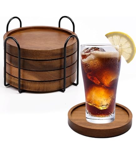 Chateau Wood Coasters - Set Of 4 | Bar Accessories | Pottery Barn