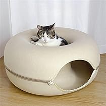 【ご予約】猫用ベッド ブラウン＋ベージュ　合計2個 猫ベッド ペットベッド 猫 ドーム型 猫ハウス 2WAY 暖かい