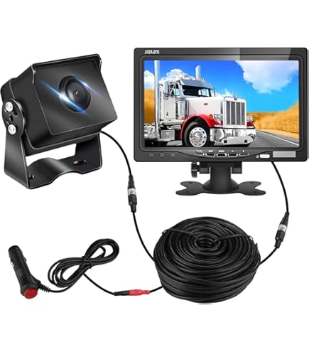 7インチモニター 赤外線カメラセット 7インチ オンダッシュ トラック モニター バックカメラ セット